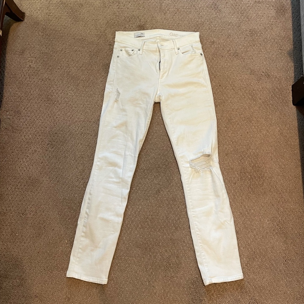 Gap White Straightleg jeans